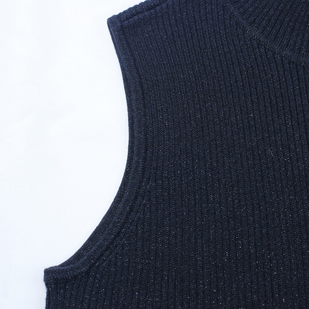 Casual Corner Annex Knit Top – Black Sleeveless Mock Neck Sweater Vest, Size M - Picture 4 of 6